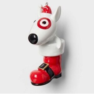 New! Target Wondershop 2024 Bullseye Dog in Santa Boot Ornament, Collectible